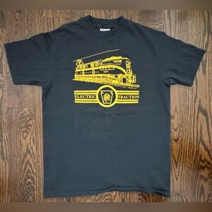 True Vintage 90s Pennsylvania Railroad GG1 Shirt Single Stitch Hanes Beefy USA L